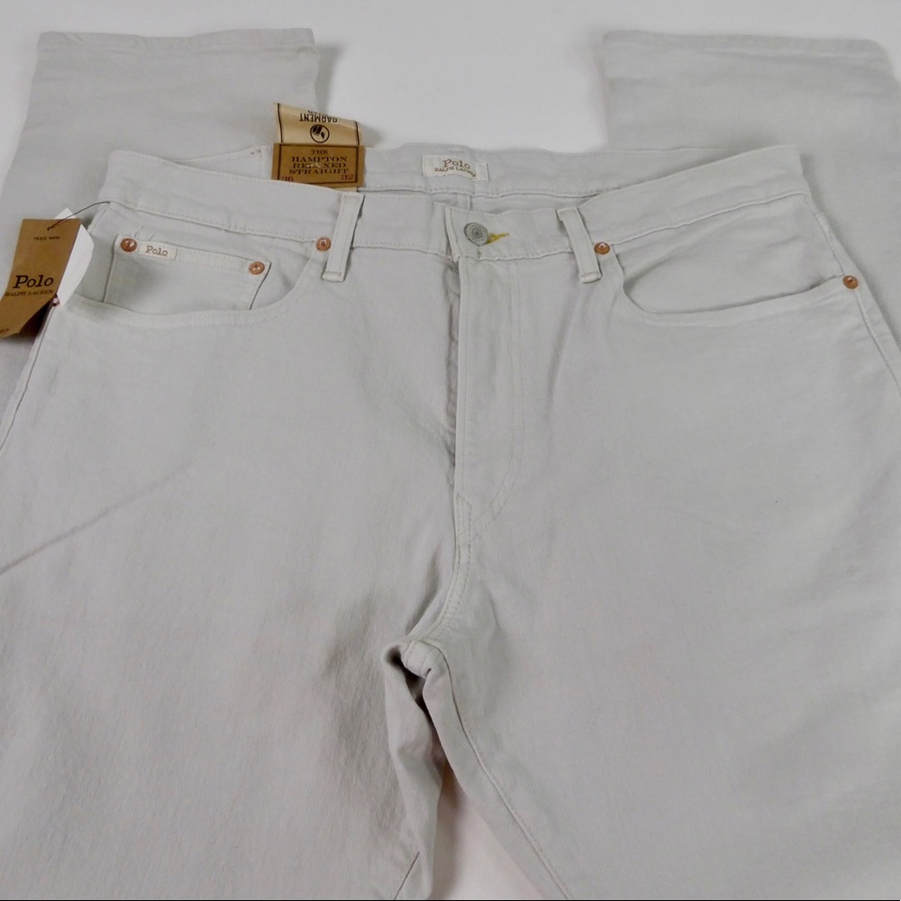 Polo Ralph Lauren Hampton Relaxed Straight Garment Dyed Stretch Jeans Pants NWT